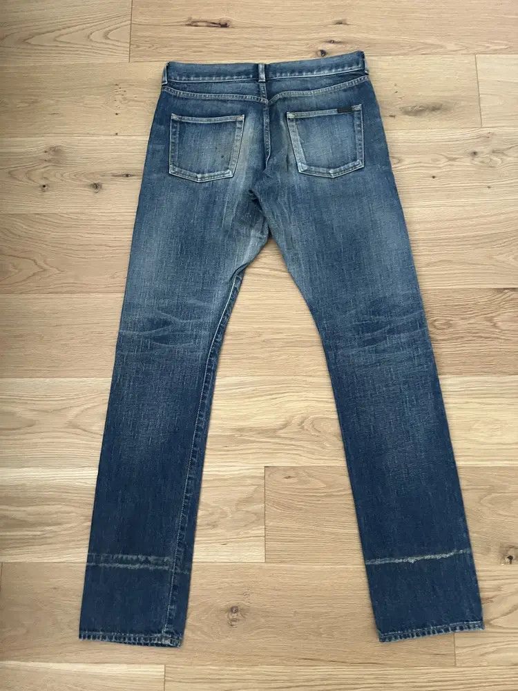 Saint Laurent Paris o1bcso1str0924 Straight-Fit Jeans In Dirty Winter in Blue Size US 30 / EU 46 - 2 Thumbnail