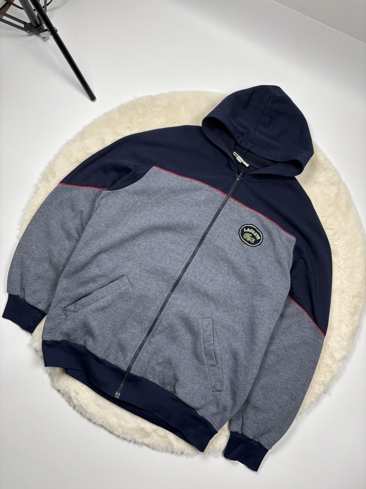 Lacoste × Vintage Chemise Lacoste Vintage 80’s Zip Hoodie Very Rare Size 5 Y2K Size US L / EU 52-54 / 3 - 2 Thumbnail