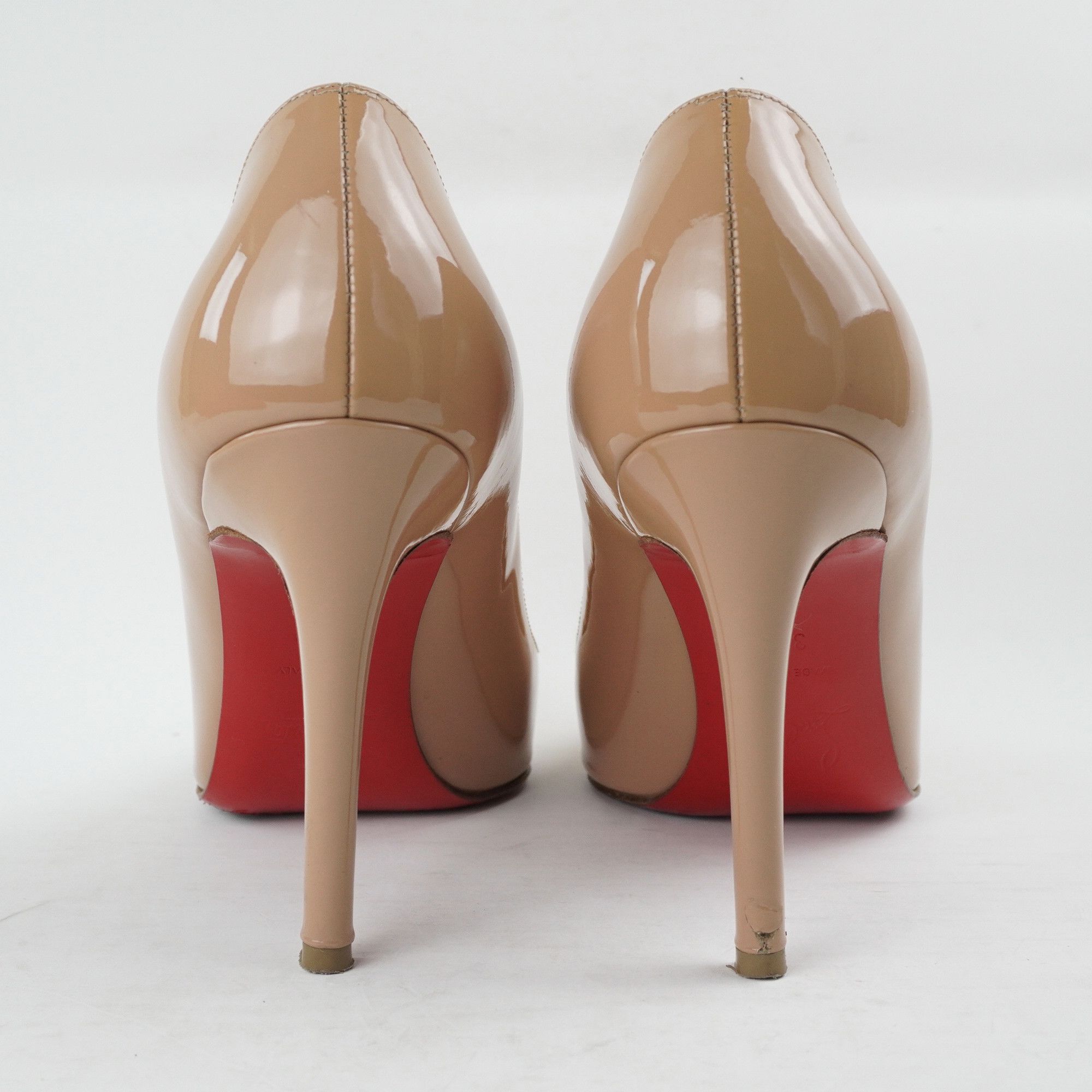 Christian Louboutin Christian Louboutin Heel Beige Pointed Toe Patent Leather Size US 6.5 / IT 36.5 - 3 Thumbnail