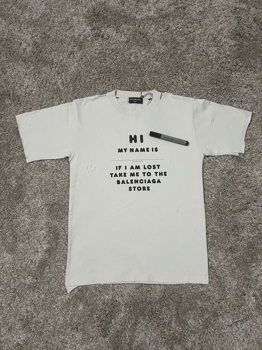hi my name is balenciaga shirt