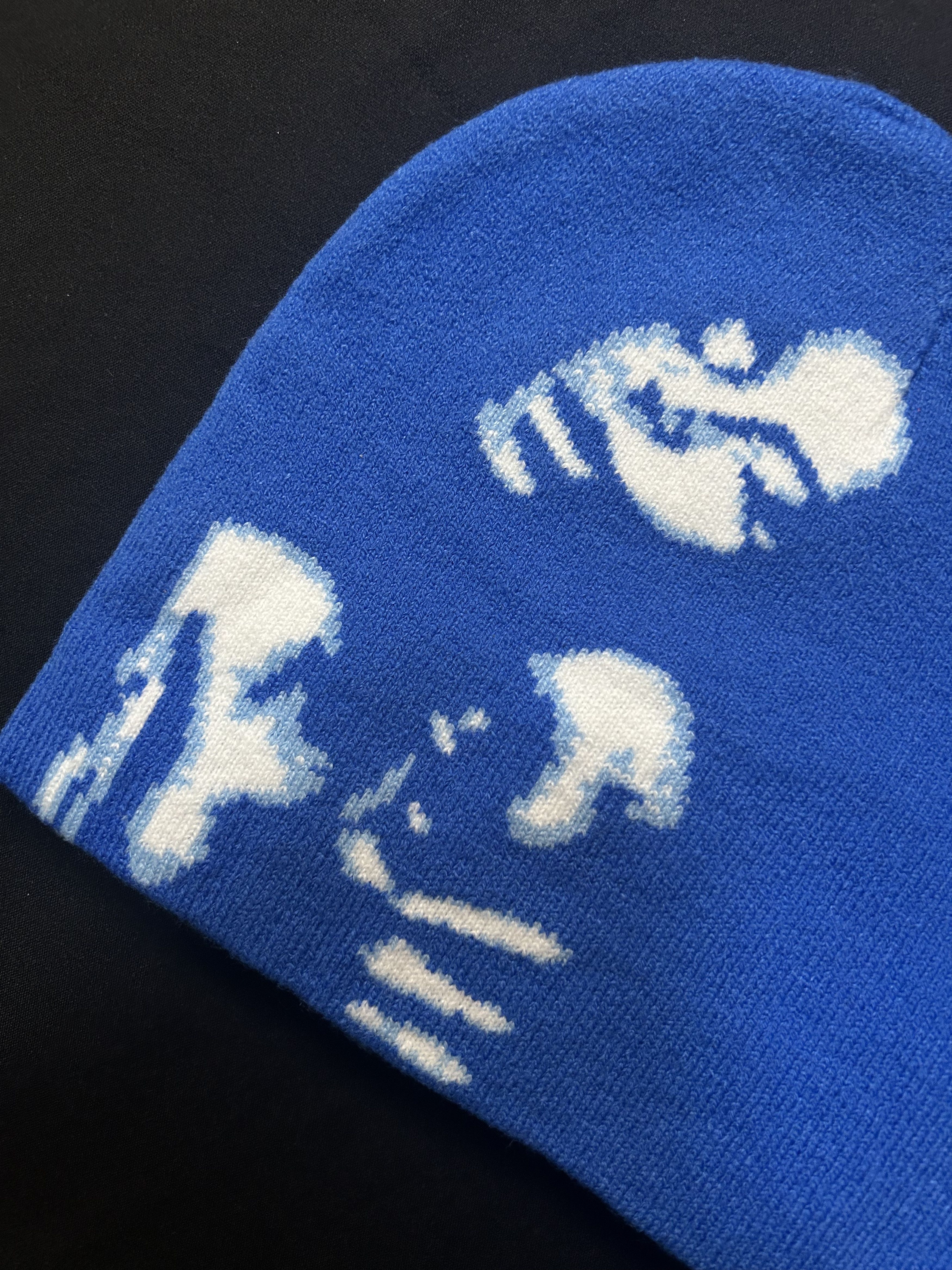 Japanese Brand Rare Woman Sensual Graphic No Cuff Beanie Skully Hat Blue OS Size ONE SIZE - 2 Thumbnail