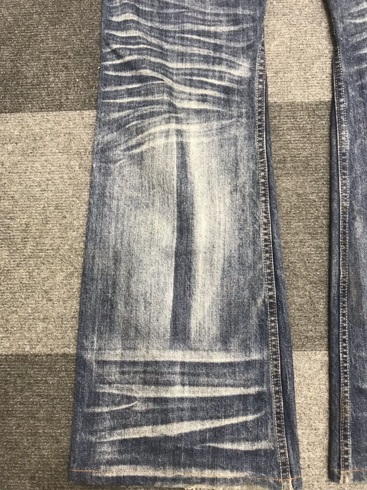 Japanese Brand 💥FLARE💥INSANE Root Three RARE FADES FLARE DENIM F446 Size US 36 / EU 52 - 17 Thumbnail