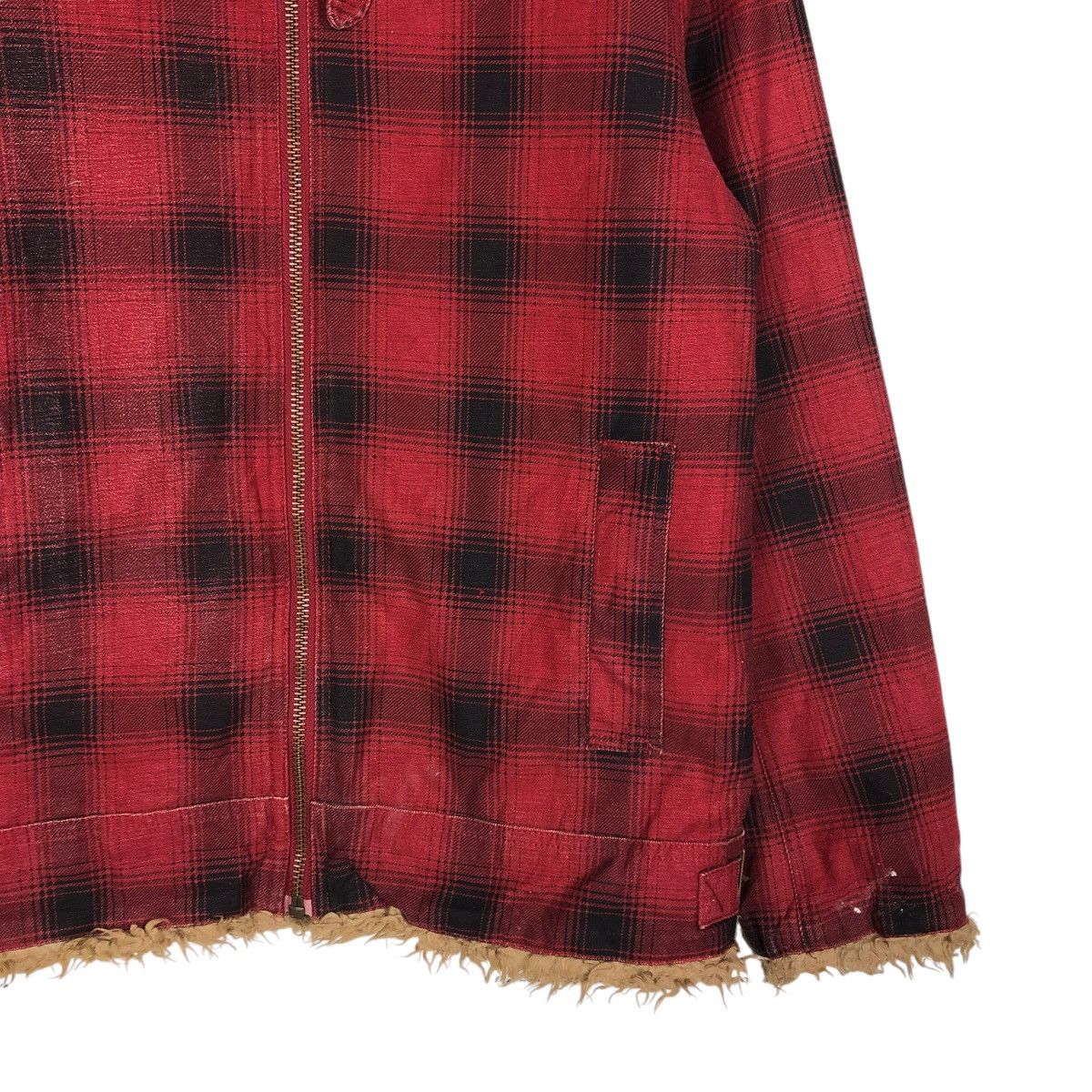 Hysteric Glamour 🔥VTG BIKER JACKET RANCH WEAR MARLONO FUR BLANKET TARTAN Size US L / EU 52-54 / 3 - 7 Thumbnail