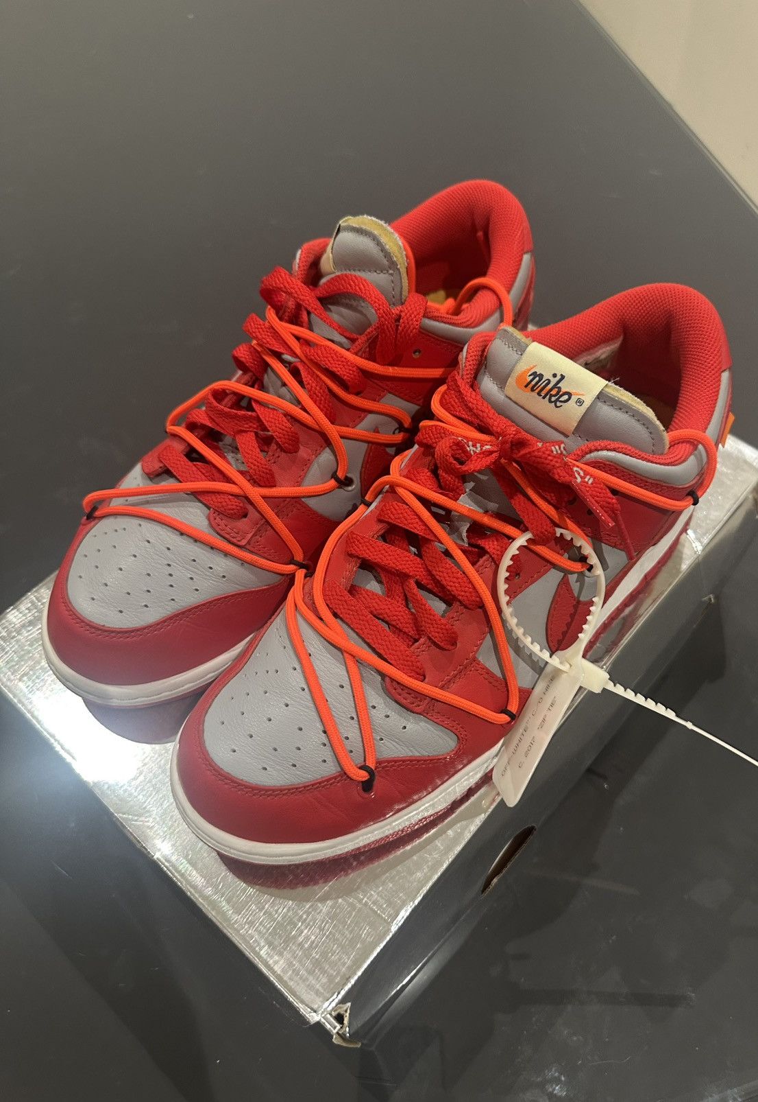 Nike × Off-White Nike dunk low x Off white "University Red" Size US 10 / EU 43 - 2 Thumbnail