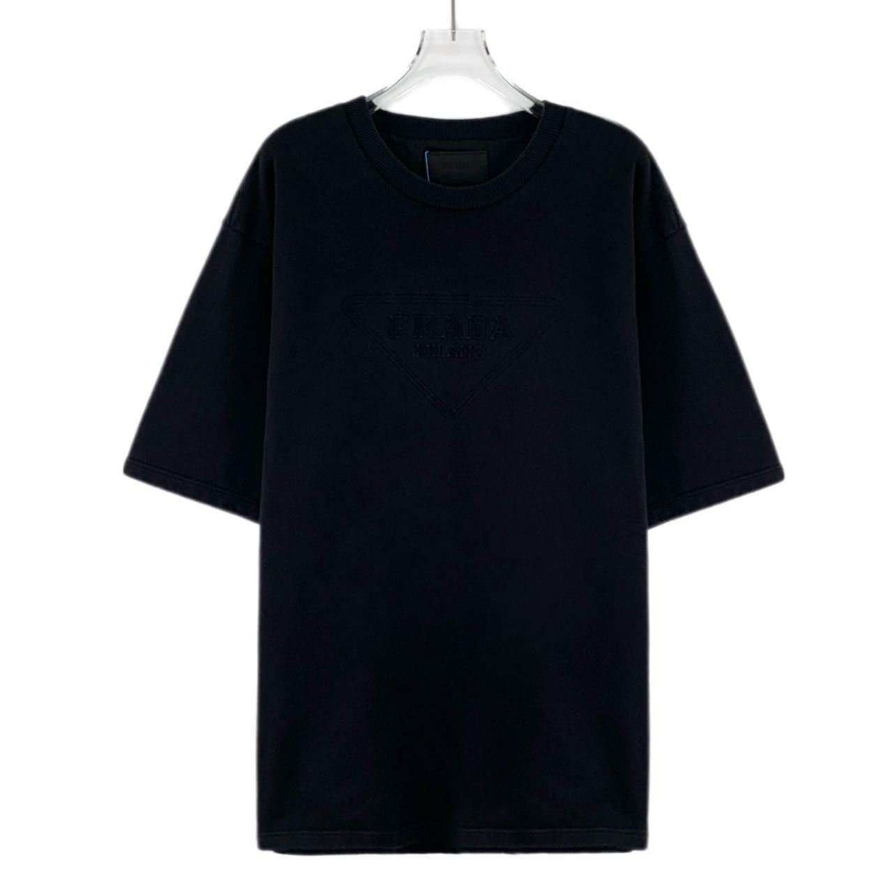 Prada Prada Triangle Logo T-Shirt Black (XXL) Size US XXL / EU 58 / 5 - 1 Thumbnail