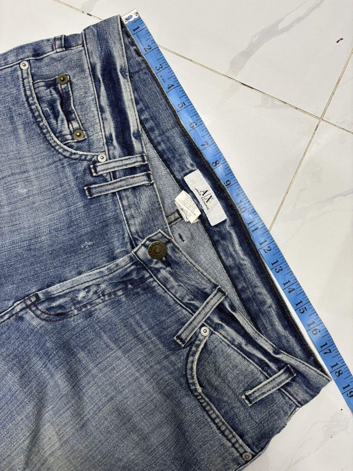 Kapital Baggy Flare Armani Exchange Distressed Denim Flare Jeans Size US 36 / EU 52 - 9 Thumbnail