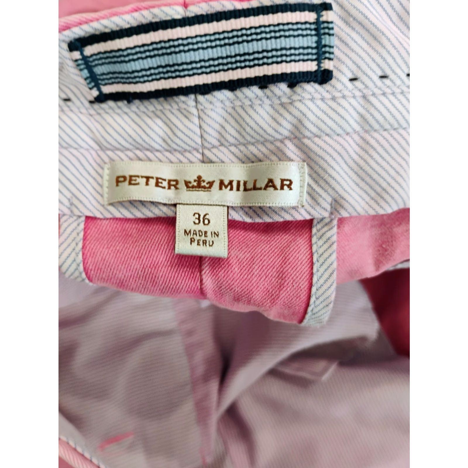 Peter Millar Peter Millar Shorts Mens 36 Pink Inseam 9" Pima Cotton Chino Casual Size US 36 / EU 52 - 4 Thumbnail