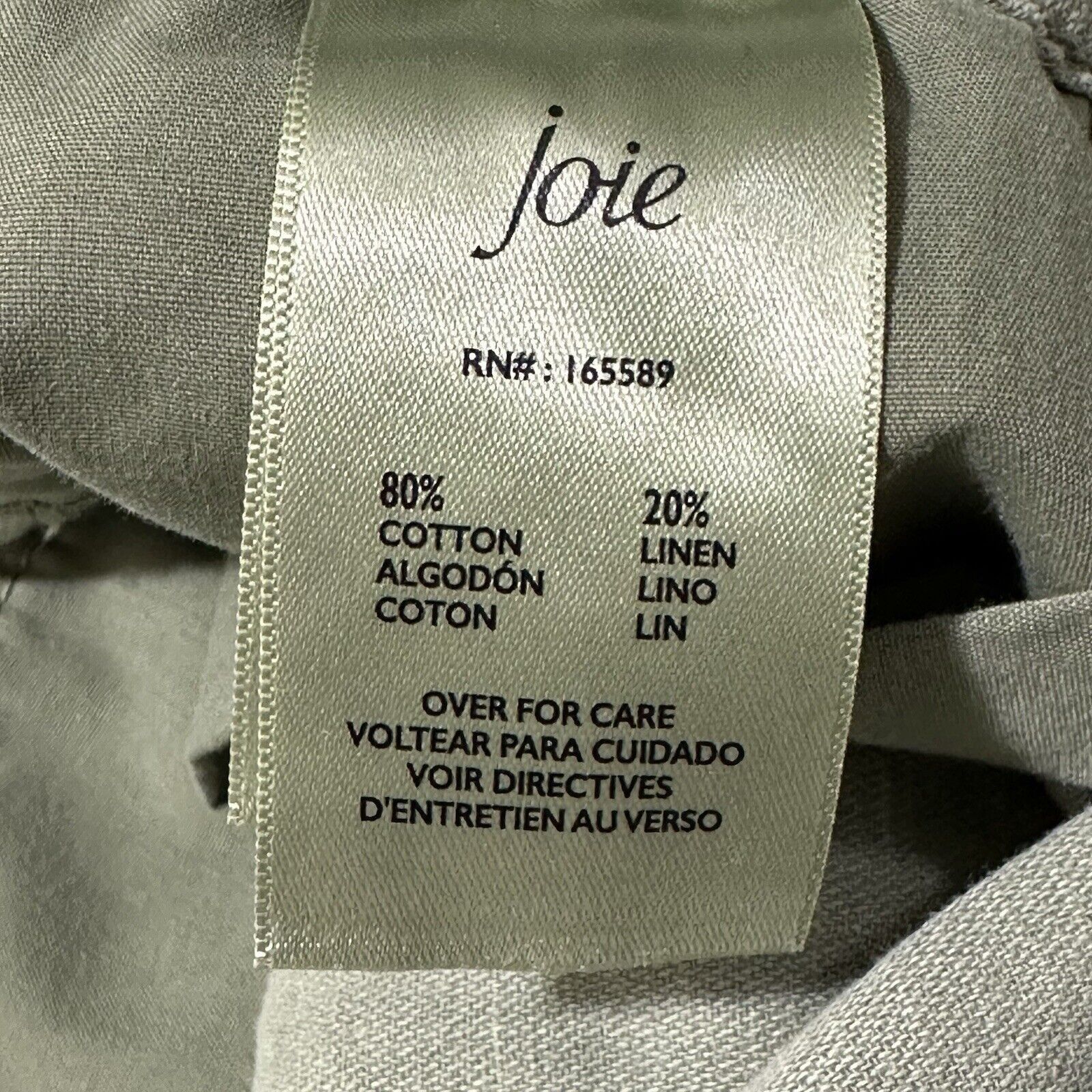 Joie Joie XXL Green Cotton Linen 3.5" Inseam High Rise Shorts Size 42" / US 20 - 5 Thumbnail