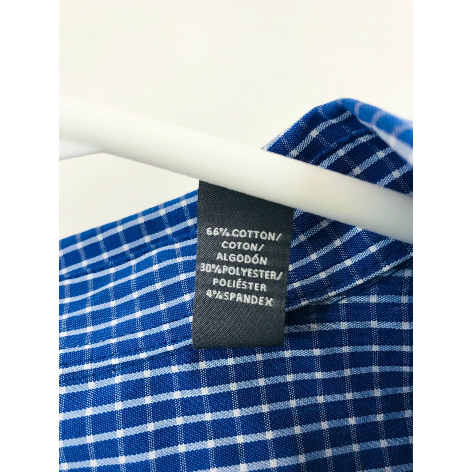 Van Heusen Van Heusen Shirt Men 2XL Blue White Check Long Sleeve Pocket Button Up Size US XXL / EU 58 / 5 - 6 Thumbnail