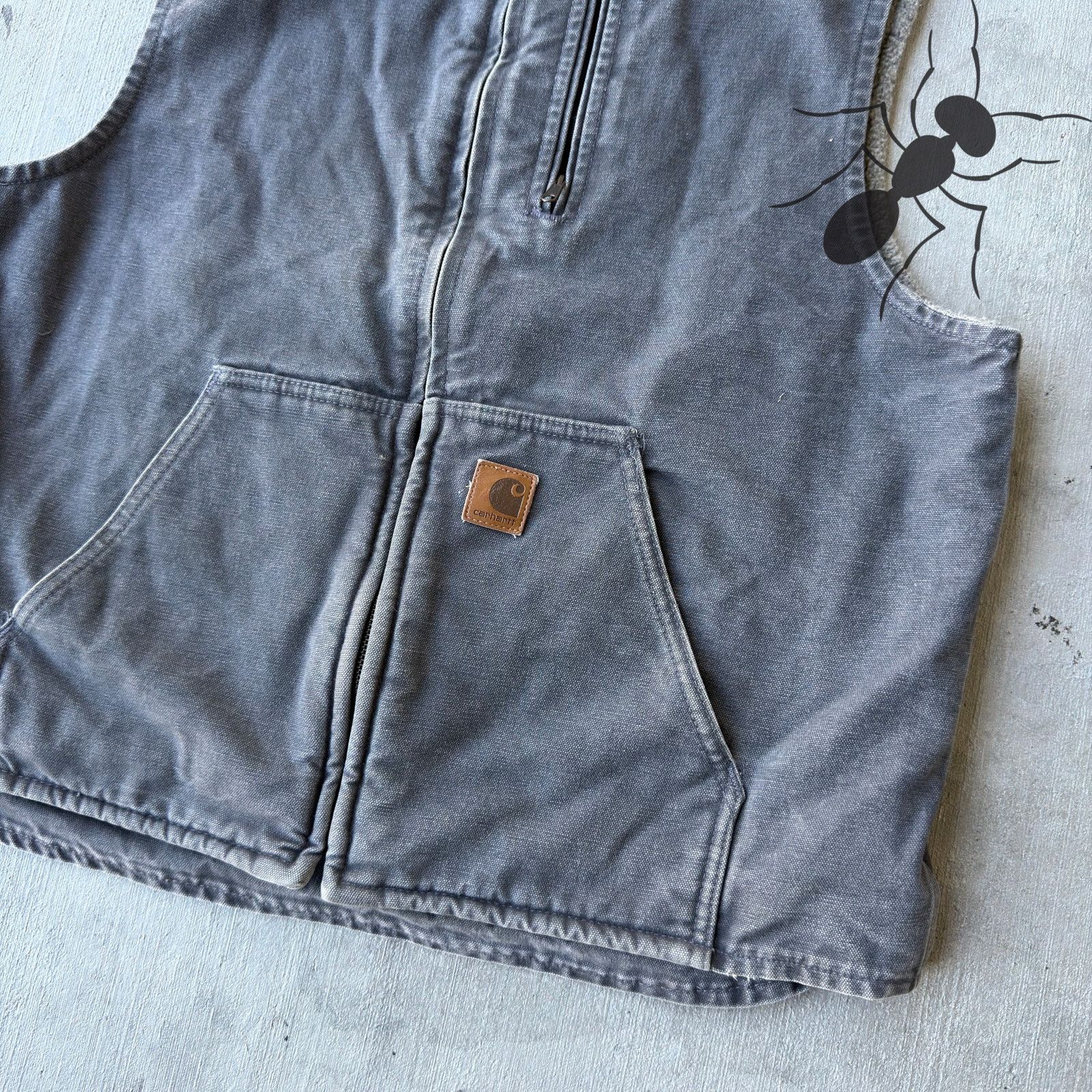 Carhartt × Vintage Carhartt V33 GVL gray work wear vest Size US L / EU 52-54 / 3 - 2 Thumbnail