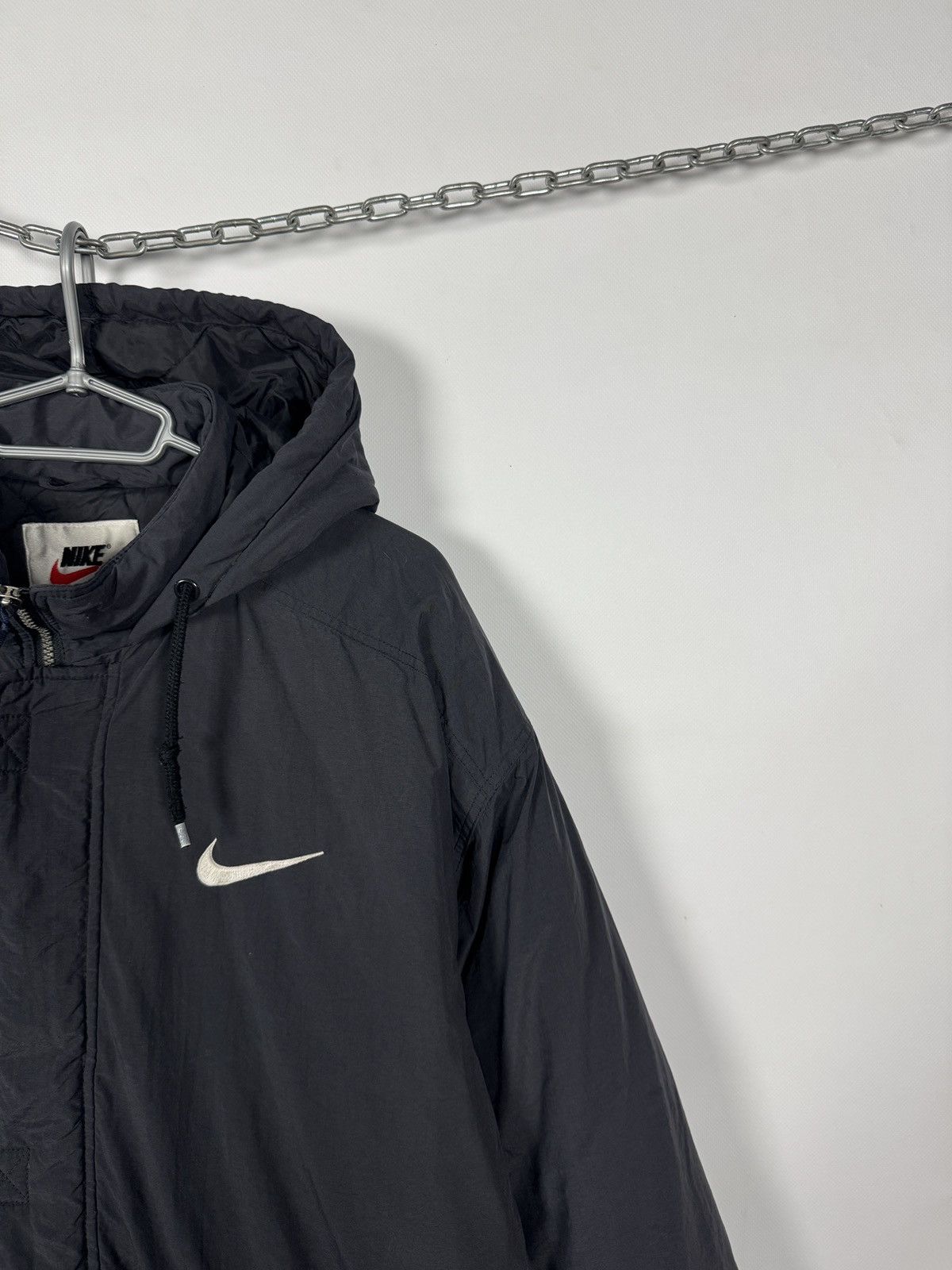 Nike Vintage 90s Nike Down Nylon Jacket Parka Swoosh Logo Size L Size US L / EU 52-54 / 3 - 2 Thumbnail