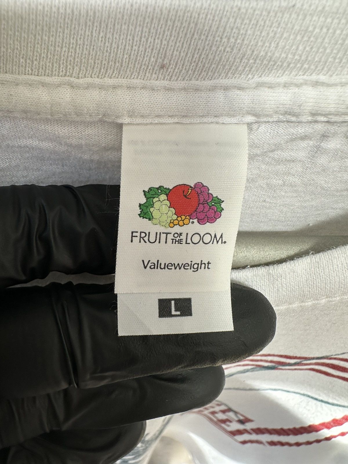 Fruit Of The Loom Sardegna Spider Y2k T-Shirt Big Logo White Tee FoTL Size US L / EU 52-54 / 3 - 11 Thumbnail