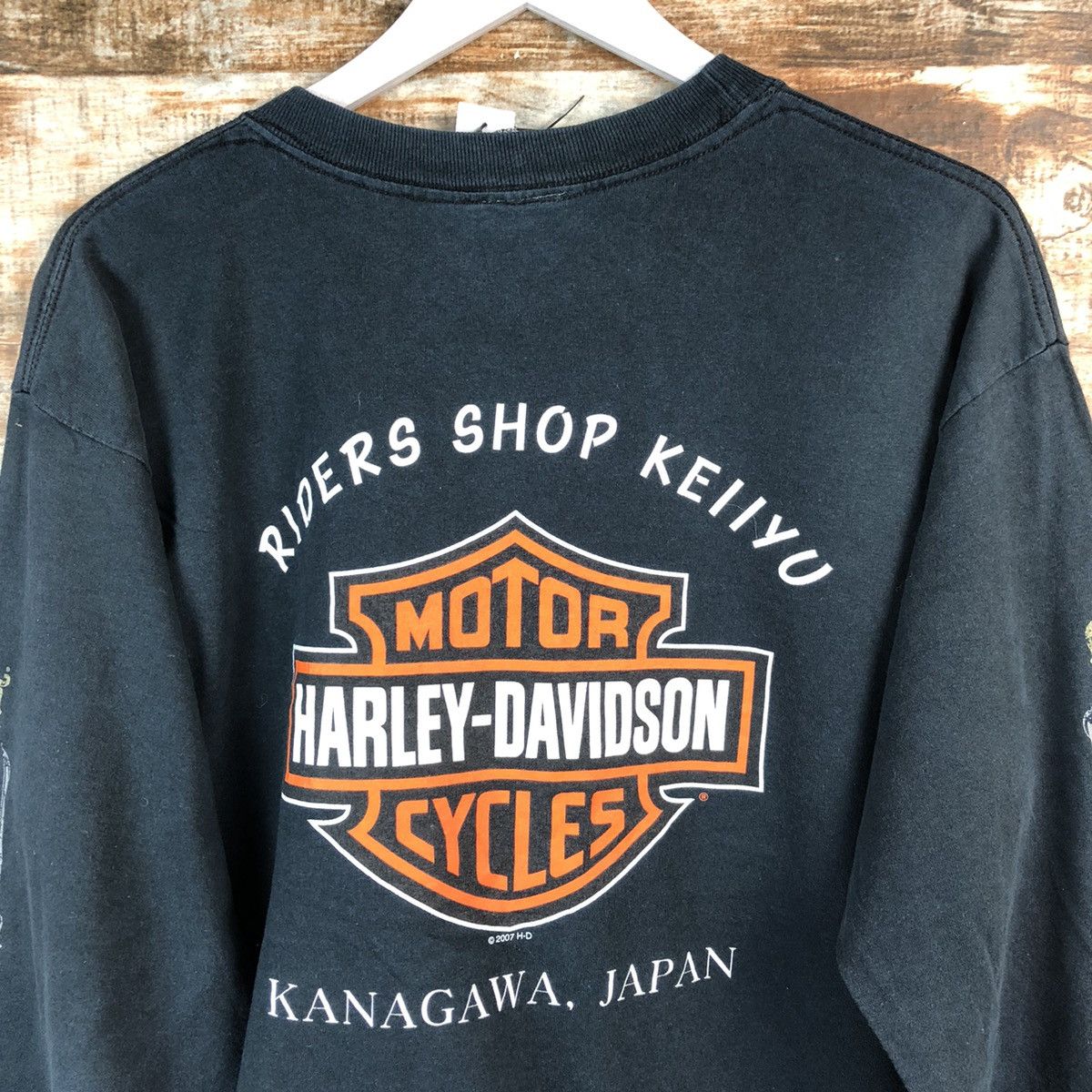 Harley Davidson Harley Davidson Kanagawa Japan Dark Blue Sweatshirt #A2482 Size US L / EU 52-54 / 3 - 16 Thumbnail