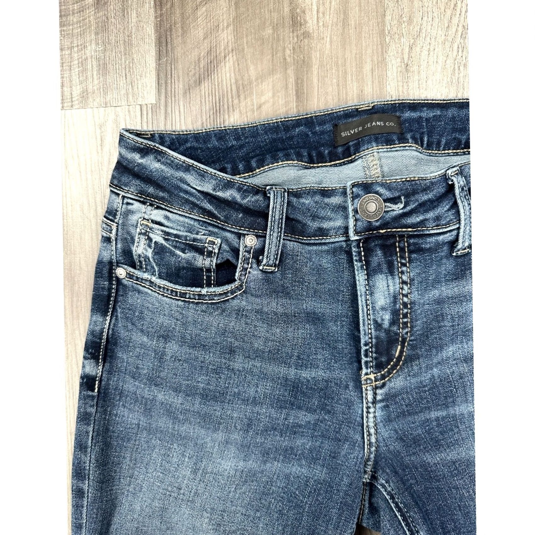 Silver Jeans Co. Silver Jeans Co. Elyse Straight Jeans Women’s 27x33 Medium Wash Nike Size 27" / US 4 / IT 40 - 7 Thumbnail