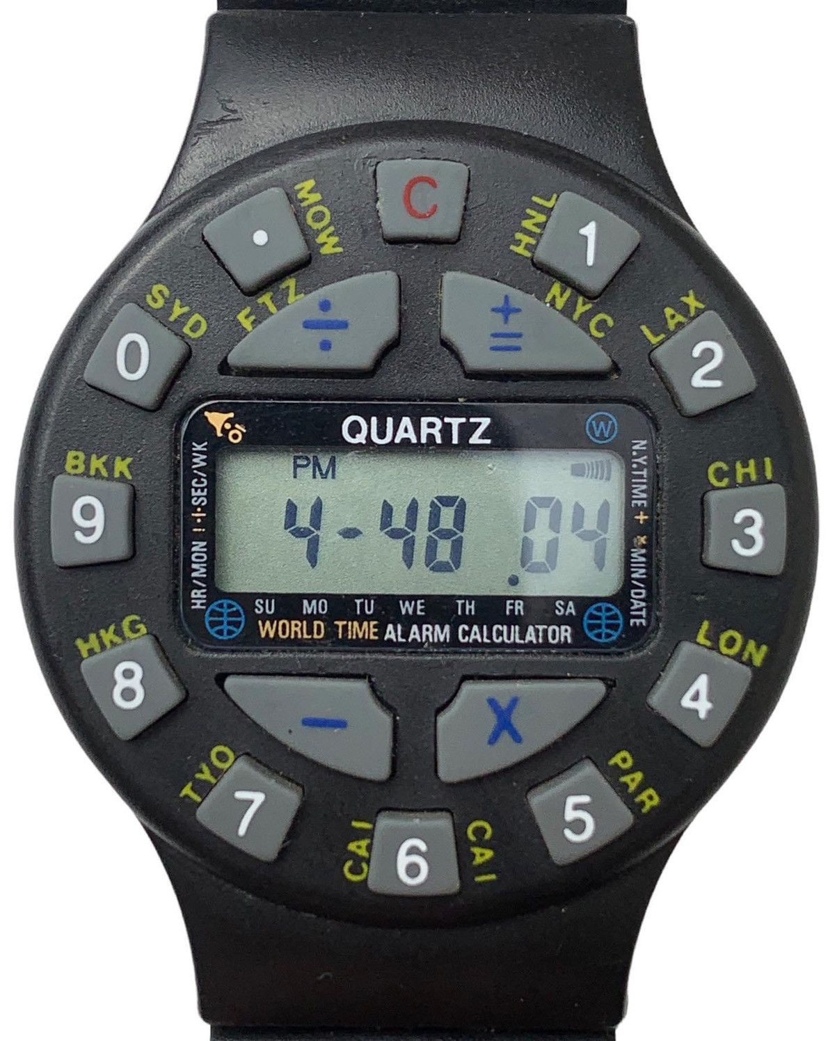 image of Vintage Calculator Watch in Black, Men's