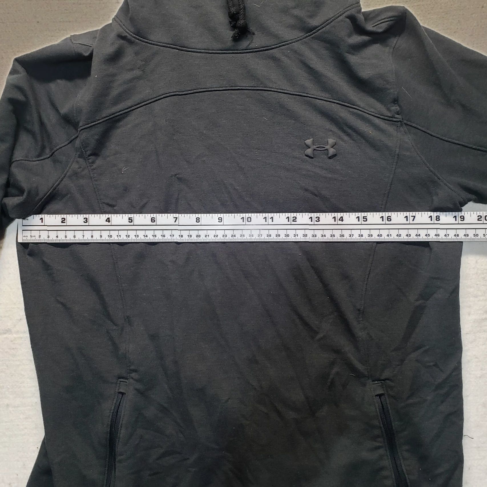 Under Armour Under Armour Sweatshirt Turtleneck Dark Gray Long Sleeve Women M Medium Pullover Regular Lightweight Fleece Solid Logo Size M / US 6-8 / IT 42-44 - 6 Thumbnail