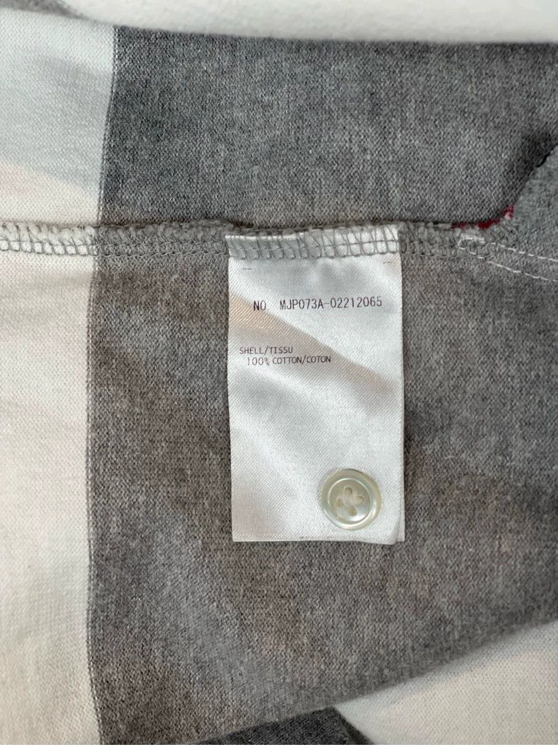 Thom Browne Thom browne Gray and white striped arm four-striped polo co Size US XL / EU 56 / 4 - 7 Thumbnail
