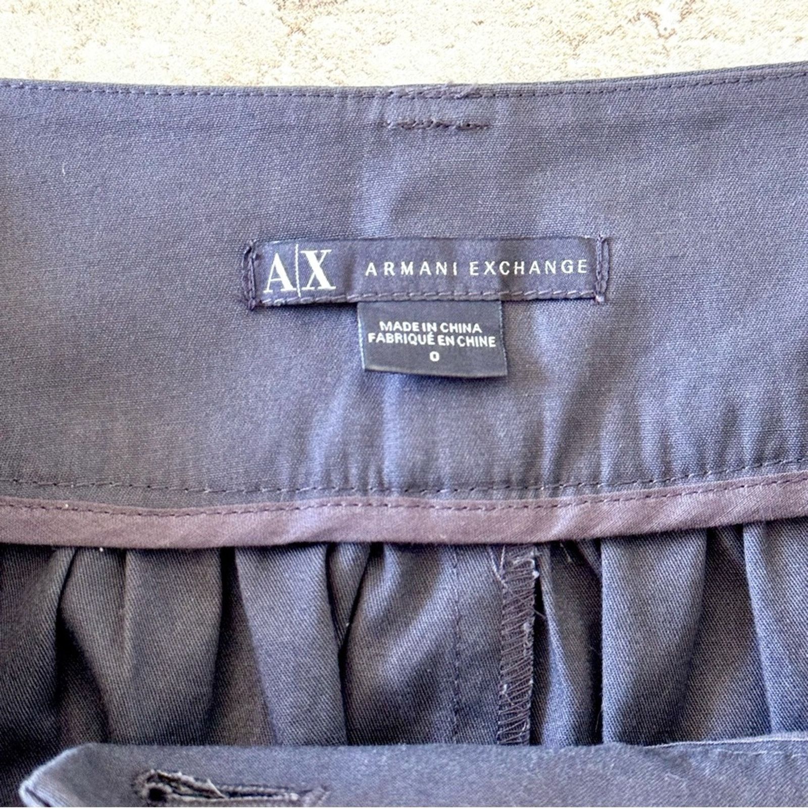 Armani Exchange ARMANI EXCHANGE Grey Mini Skirt, Size 0 Size 25" / US 0 / IT 36 - 7 Thumbnail
