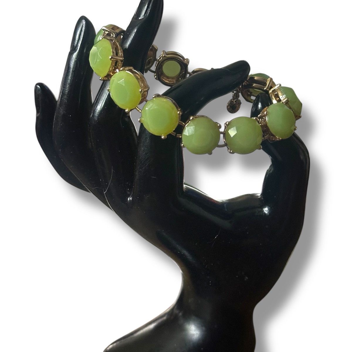 J.Crew J.Crew gold tone green cabochon stones bracelet Size ONE SIZE - 2 Thumbnail