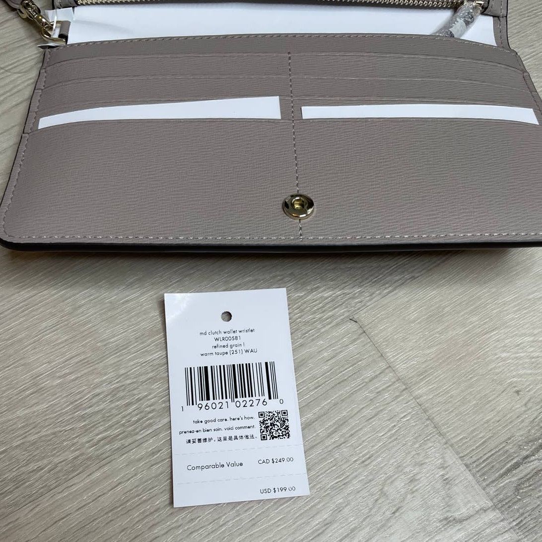 Store Kate Spade Darcy Clutch wallet wristlet Warm Taupe