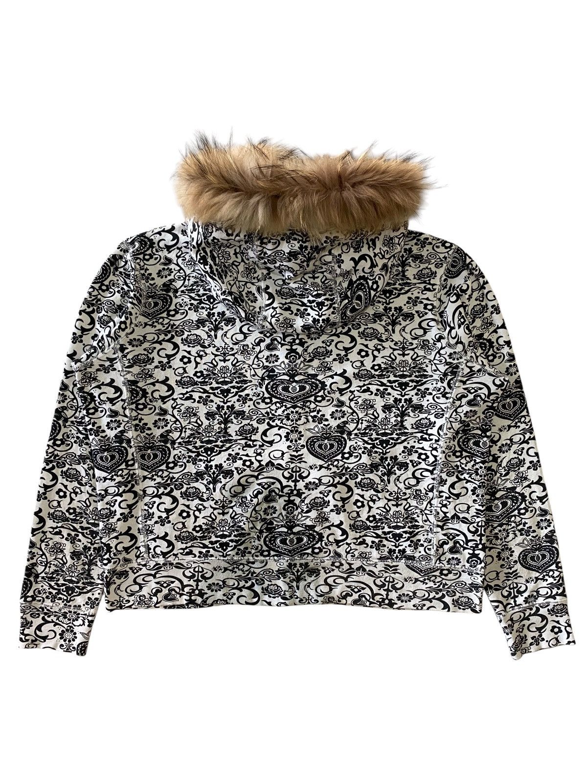 Japanese Brand Fur N.W.D Black White Paisley Full Zip Hoodie All Over Print Size L / US 10 / IT 46 - 7 Thumbnail