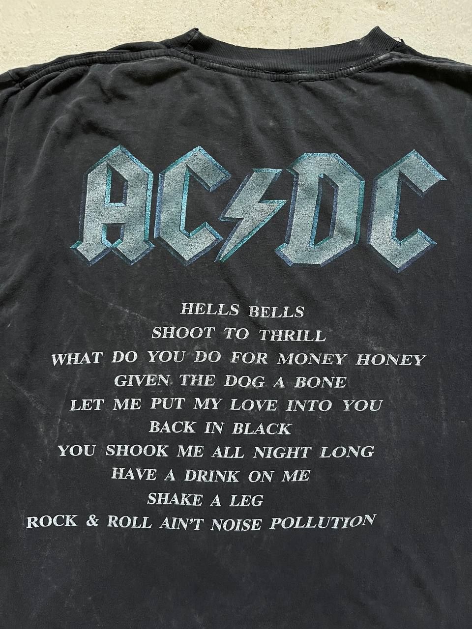 Band Tees © 1991 AC/DC “Back in Black” Thrashed Faded T-Shirt Size US M / EU 48-50 / 2 - 8 Thumbnail