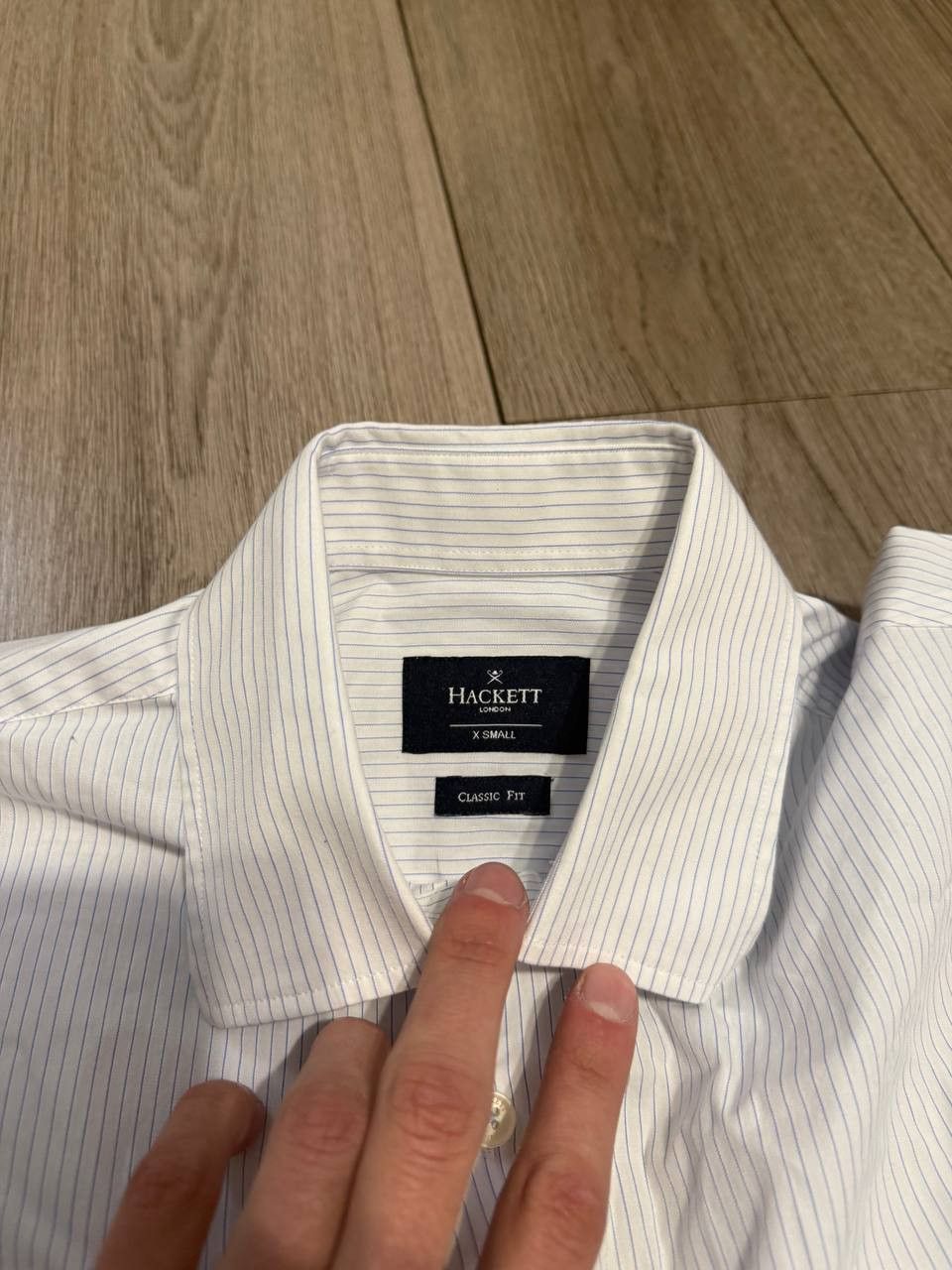 Hackett Hackett London shirt men sz XS/S Classic Fit striped white Size US XS / EU 42 / 0 - 4 Thumbnail