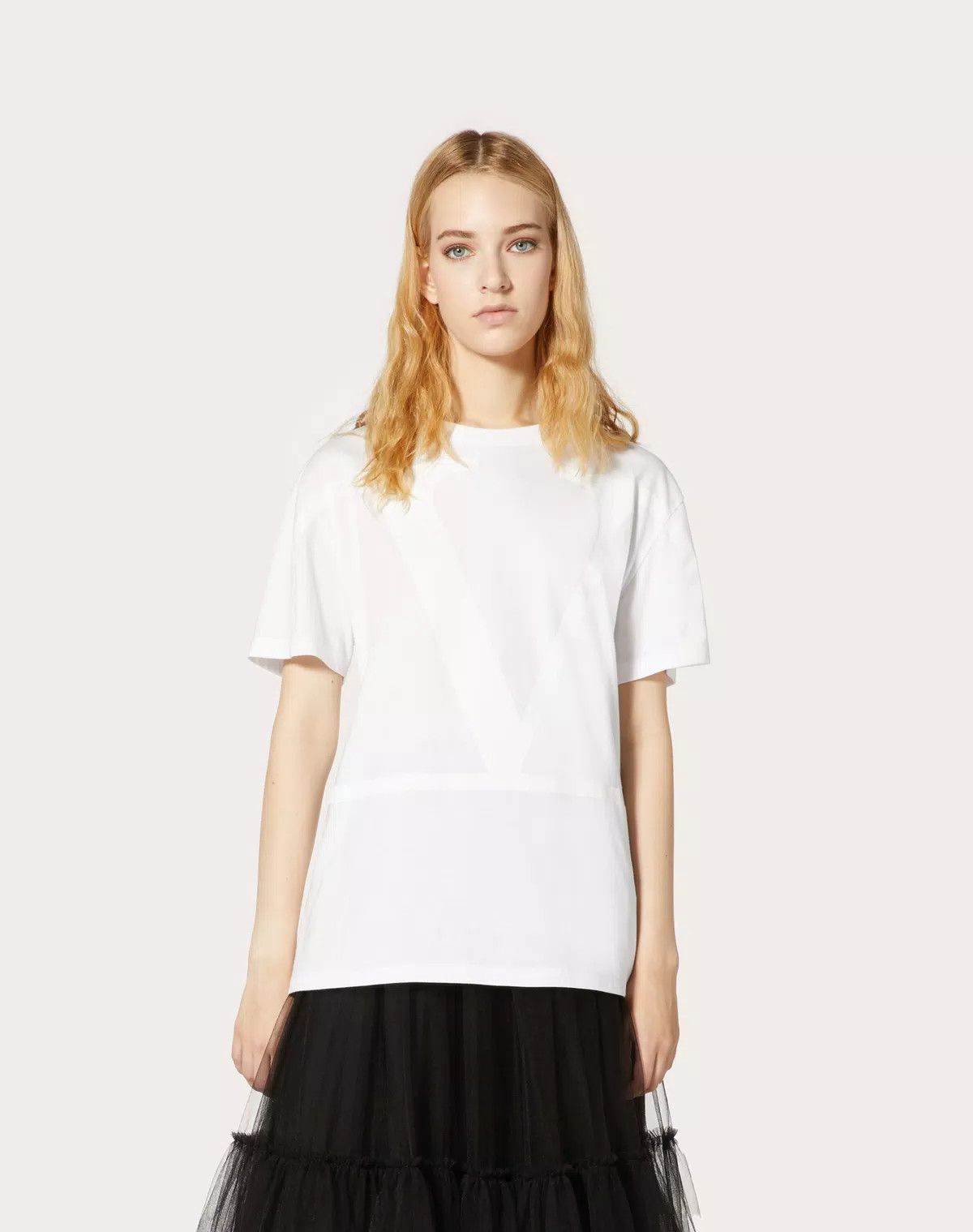 Valentino o1s1wg110625 Short Sleeve T-Shirt in White Size XS / US 0-2 / IT 36-38 - 3 Thumbnail