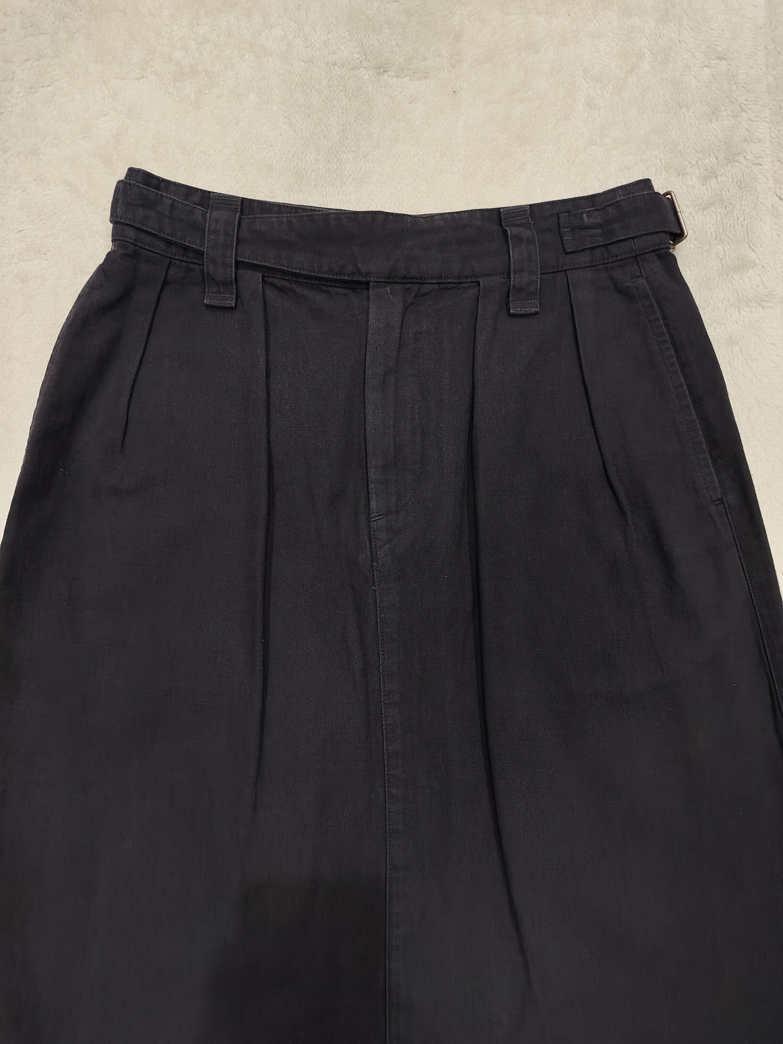 Margaret Howell 00s Margaret Howell 🇬🇧 Tailoring Side Buckle Wrap Skirt Size 29" - 2 Thumbnail