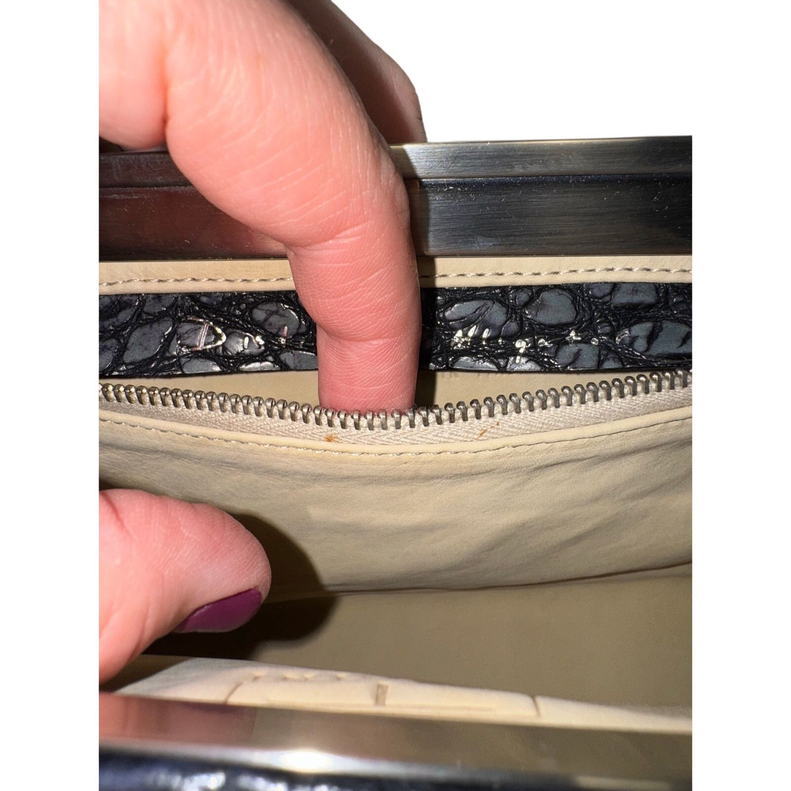 & Other Stories Tardini / Alligator Leather / Clutch / Purse / Shoulder Bag Size ONE SIZE - 9 Thumbnail
