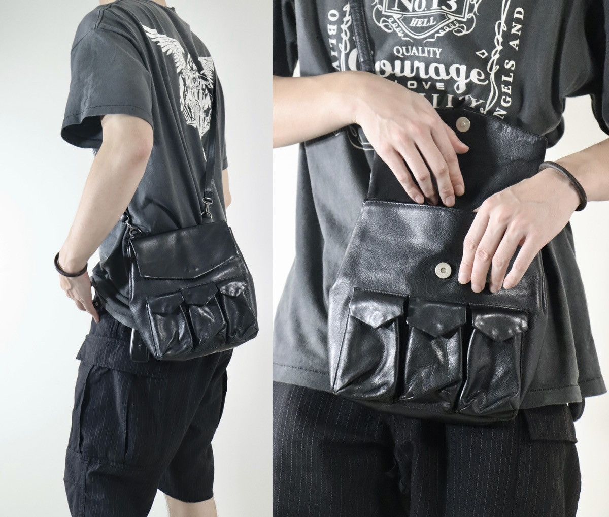 Yohji Yamamoto Yohji Yamamoto Leather Crossbody Bag | Grailed
