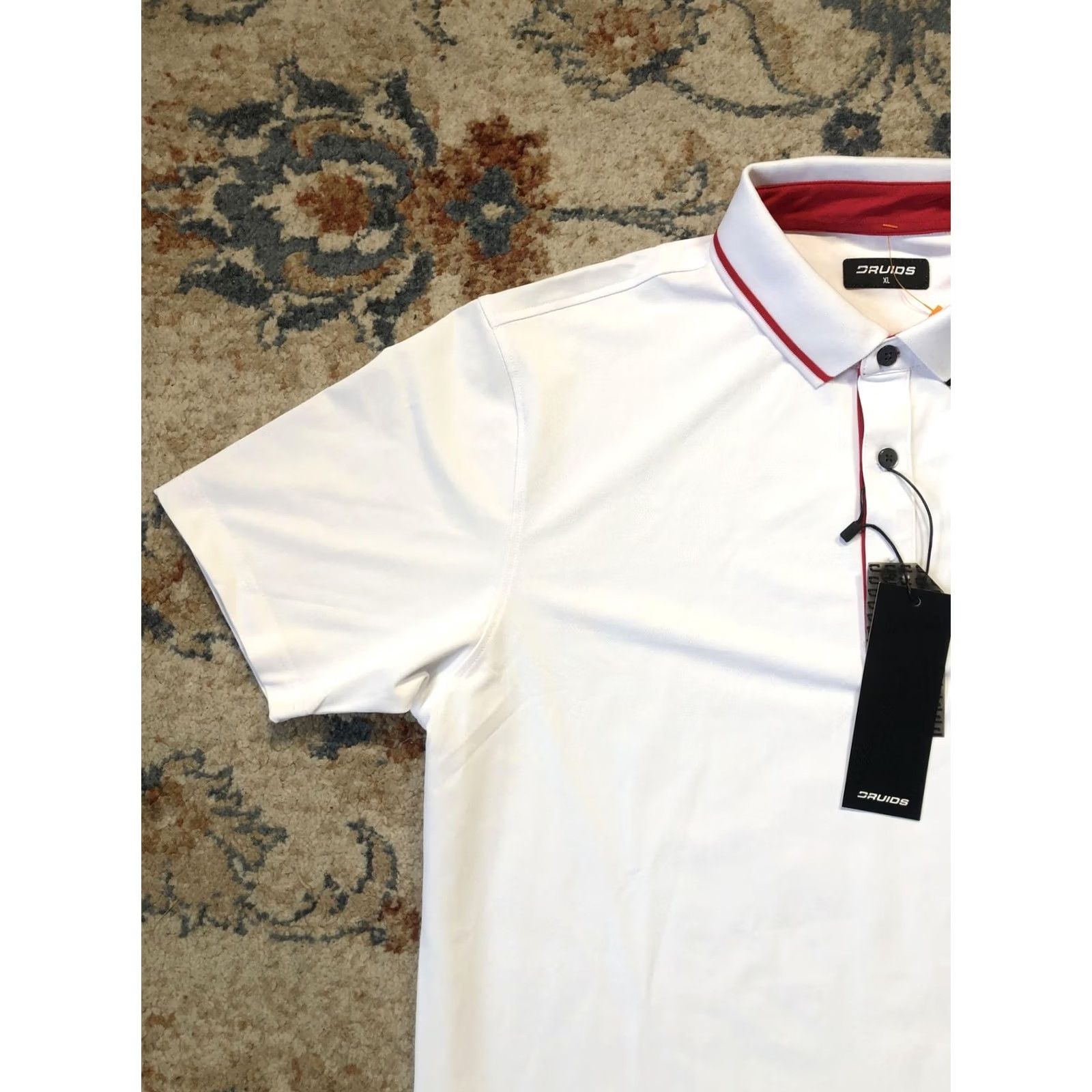 Vintage Druids Polo Shirt Mens XL White Band Polo Golf Performance Short Sleeve Size US XL / EU 56 / 4 - 3 Thumbnail