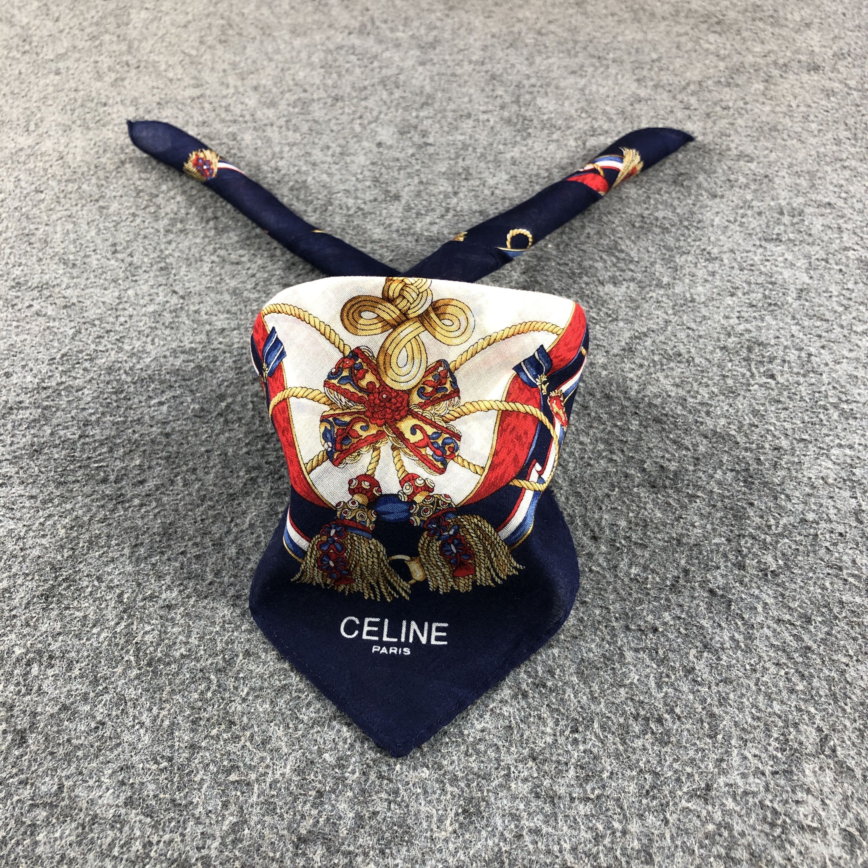 Vintage CeLIne Chains Handkerchief Neckerchief Bandana H2720 Size ONE SIZE - 1 Thumbnail
