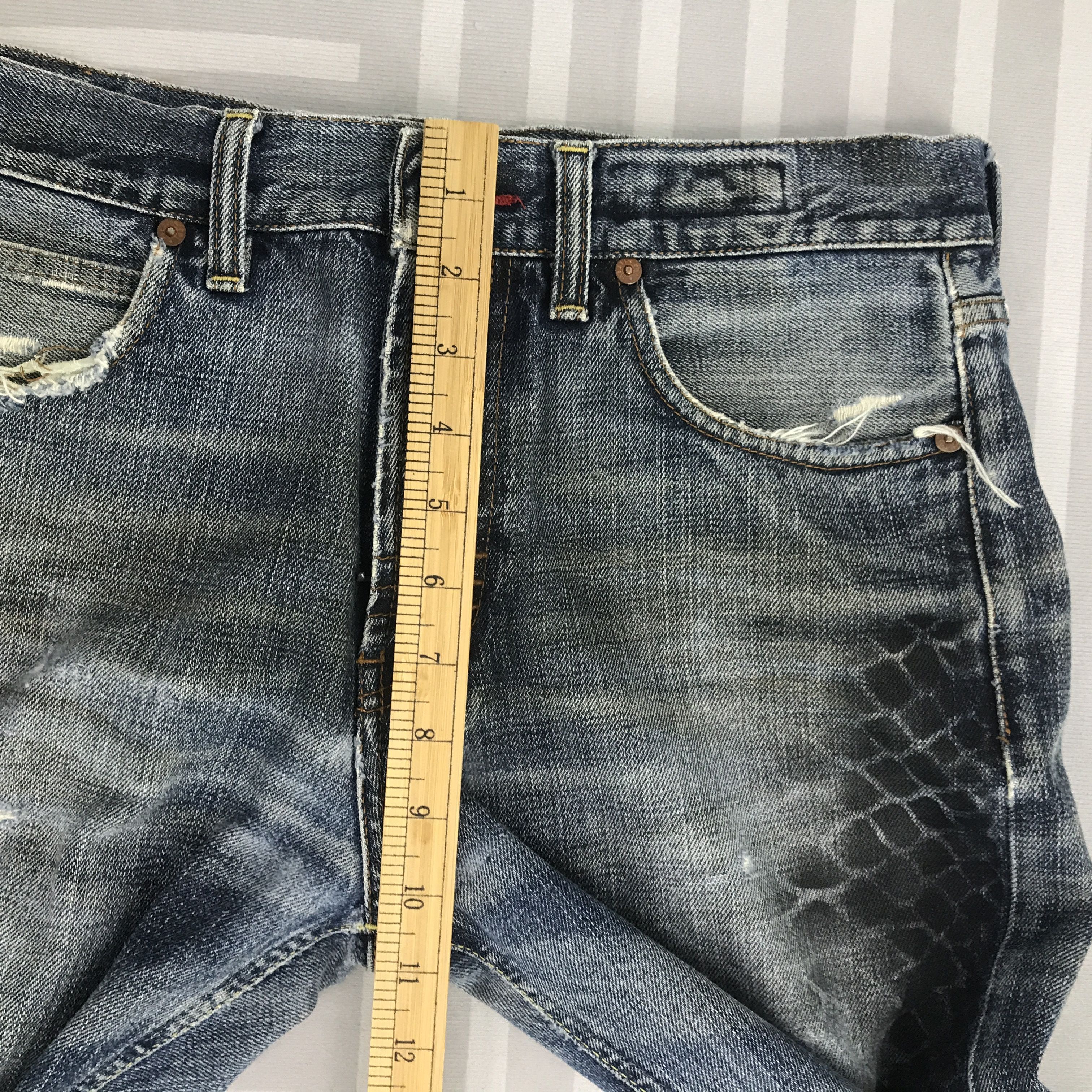 Japanese Brand × Vintage Flare meltin'pot Maia ripped Distressed Bootcut Denim jeans Size US 30 / EU 46 - 9 Thumbnail