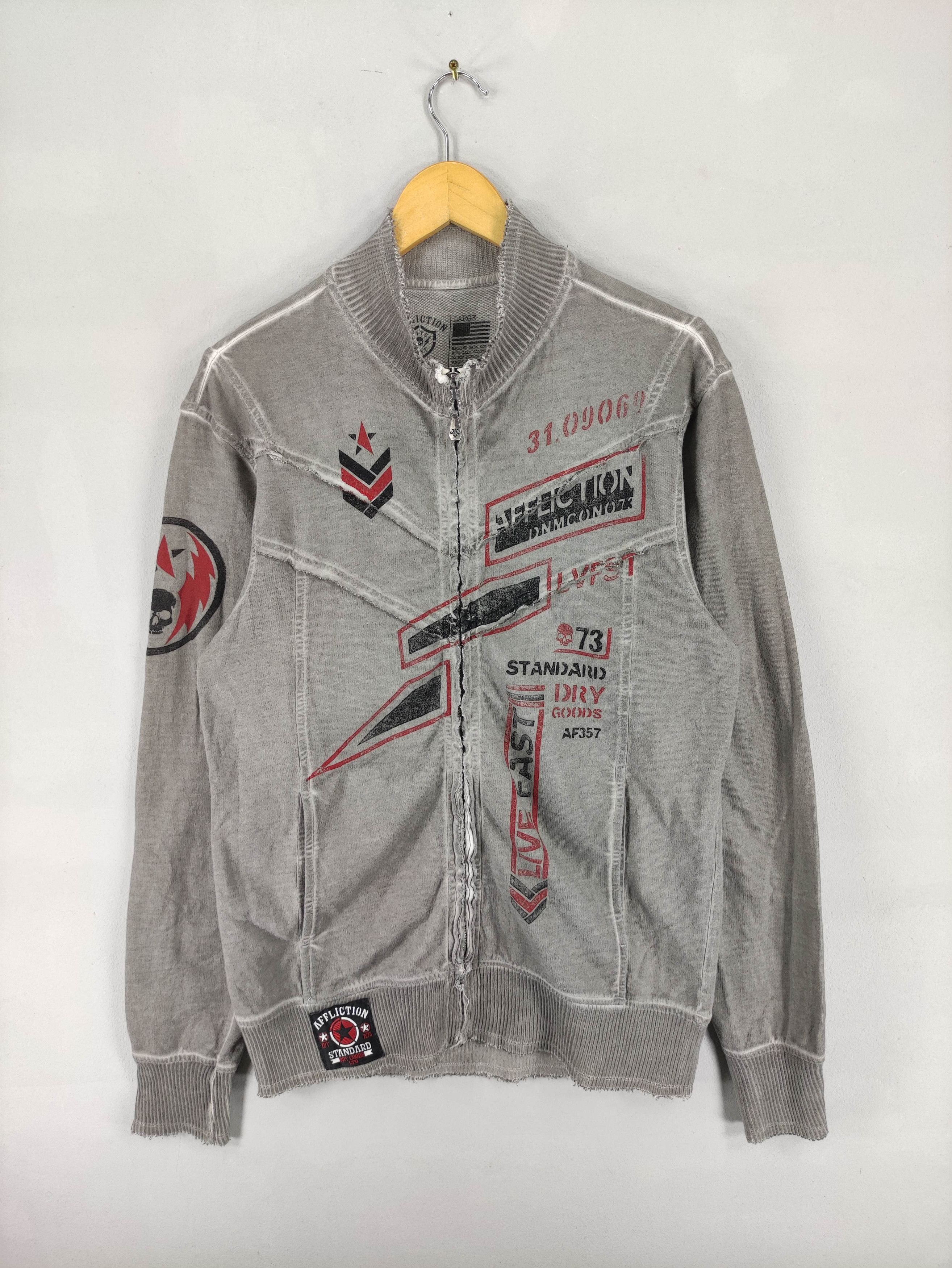 Affliction Vintage Affliction Sweater Zipper Punk Style Size US L / EU 52-54 / 3 - 1 Thumbnail