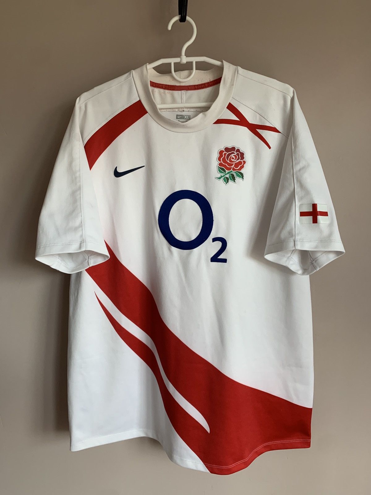 Nike England 2007/09 Home Rugby Union Shirt Nike Vintage Jersey Size US XL / EU 56 / 4 - 1 Thumbnail