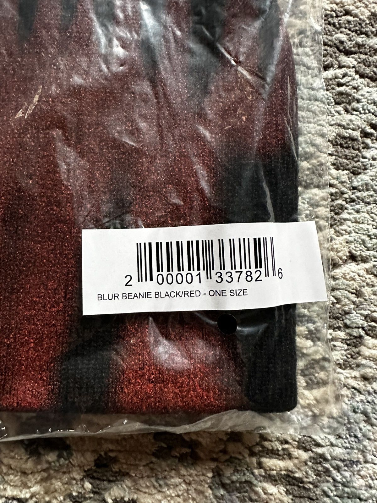 Revenge Revenge Blur Beanie Red/Black - OS Size ONE SIZE - 2 Thumbnail