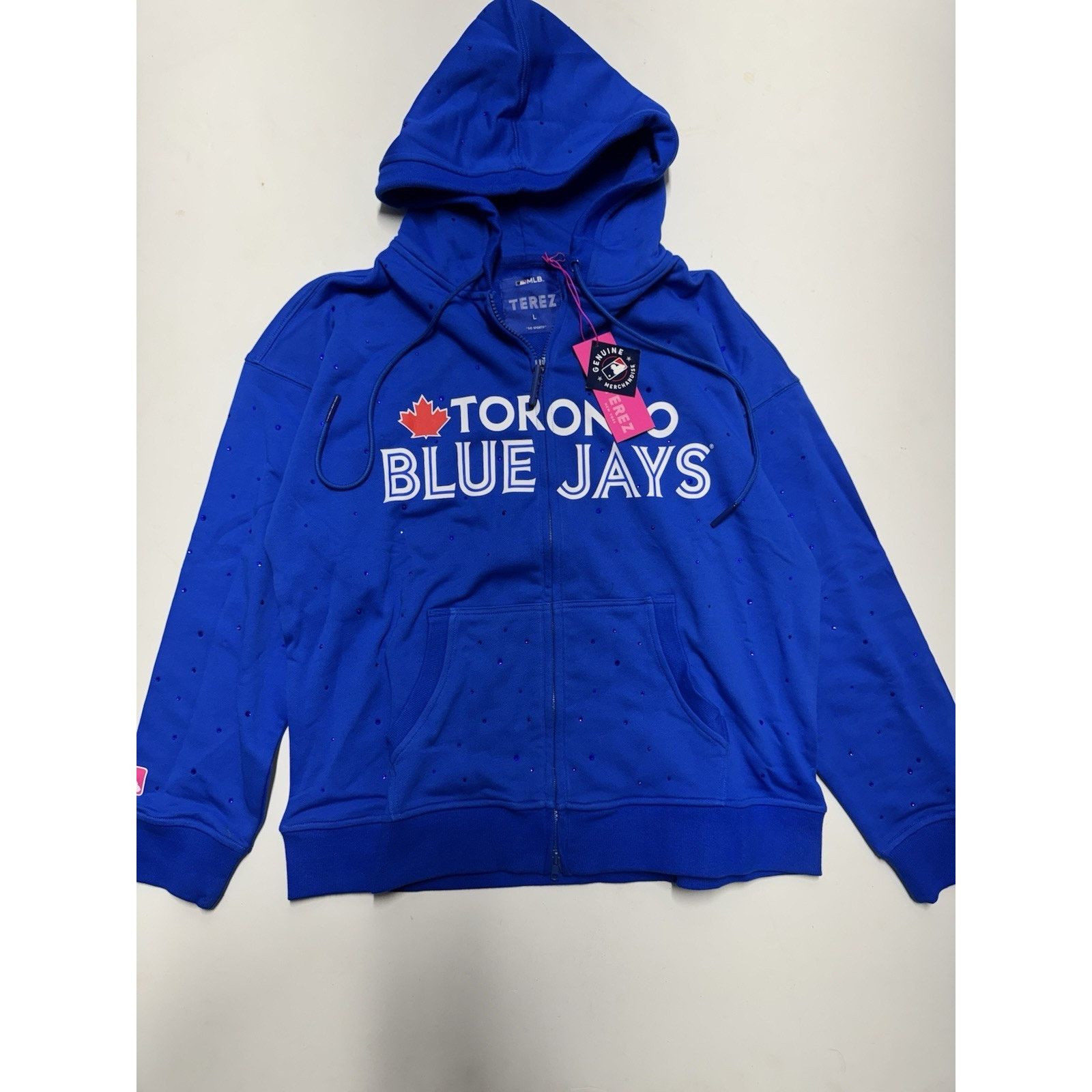 Terez Terez Toronto Blue Jays Team Colors Gems Hoddie Large NWT! Size US L / EU 52-54 / 3 - 2 Thumbnail