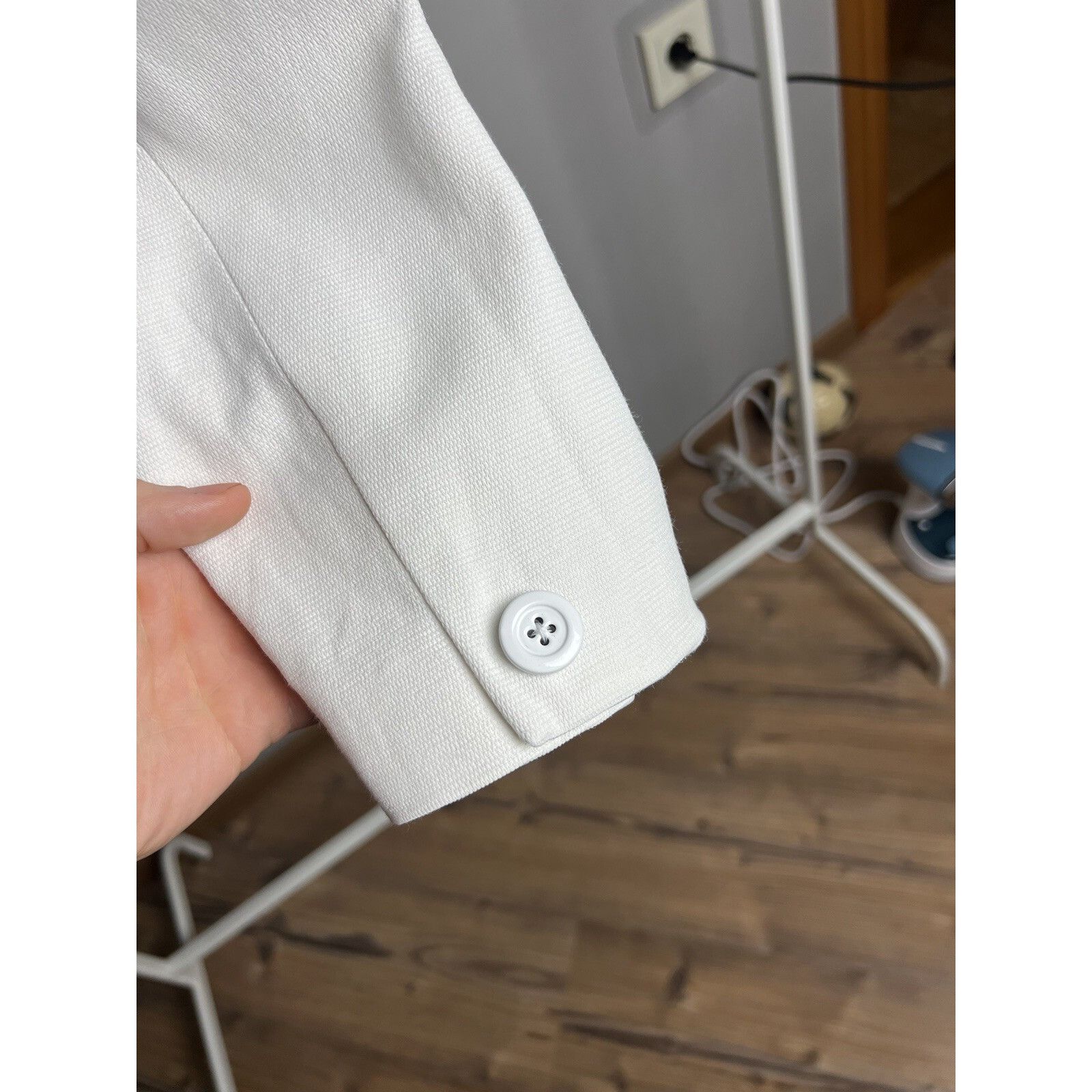 Dolce & Gabbana Dolce&Gabbana White Double Breasted Cropped Pea Coat Jacket Size M / US 6-8 / IT 42-44 - 6 Thumbnail
