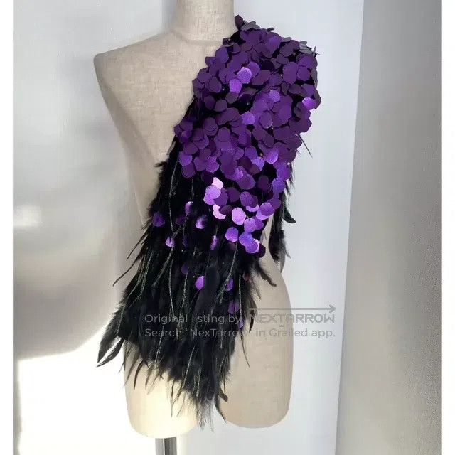 Dries Van Noten Dries Van Noten Feather shawl scarf Size ONE SIZE - 1 Thumbnail