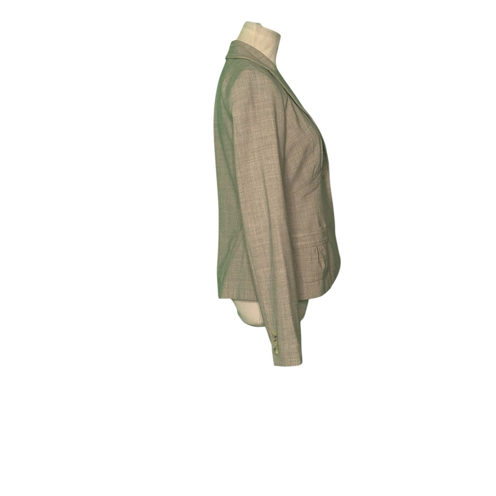 Laundry by Shelli Segal Laundry by Shelly Segal beige one button blazer size 6 Size M / US 6-8 / IT 42-44 - 5 Thumbnail