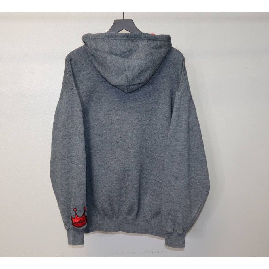 JNCO Vintage Y2K JNCO Jeans Crown Hoodie Embroidered Grey Red M Size US M / EU 48-50 / 2 - 4 Thumbnail