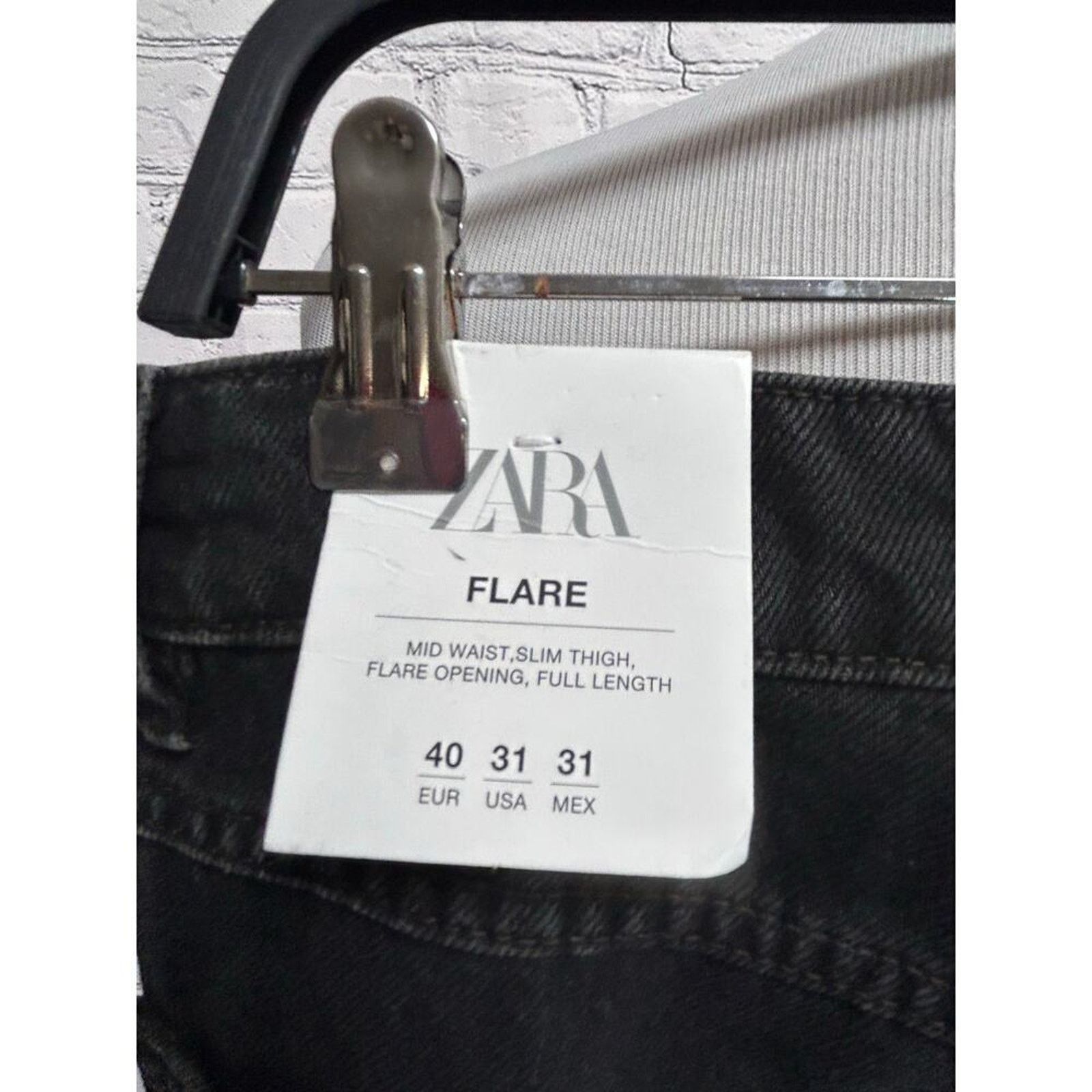 Zara Nwt-Zara - flared zippers jeans -31 Size US 31 - 9 Thumbnail