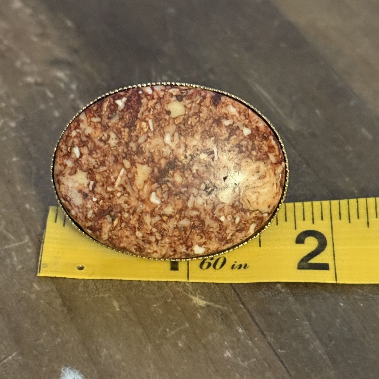 Vintage Vintage oval Jasper scarf clip Size ONE SIZE - 2 Thumbnail