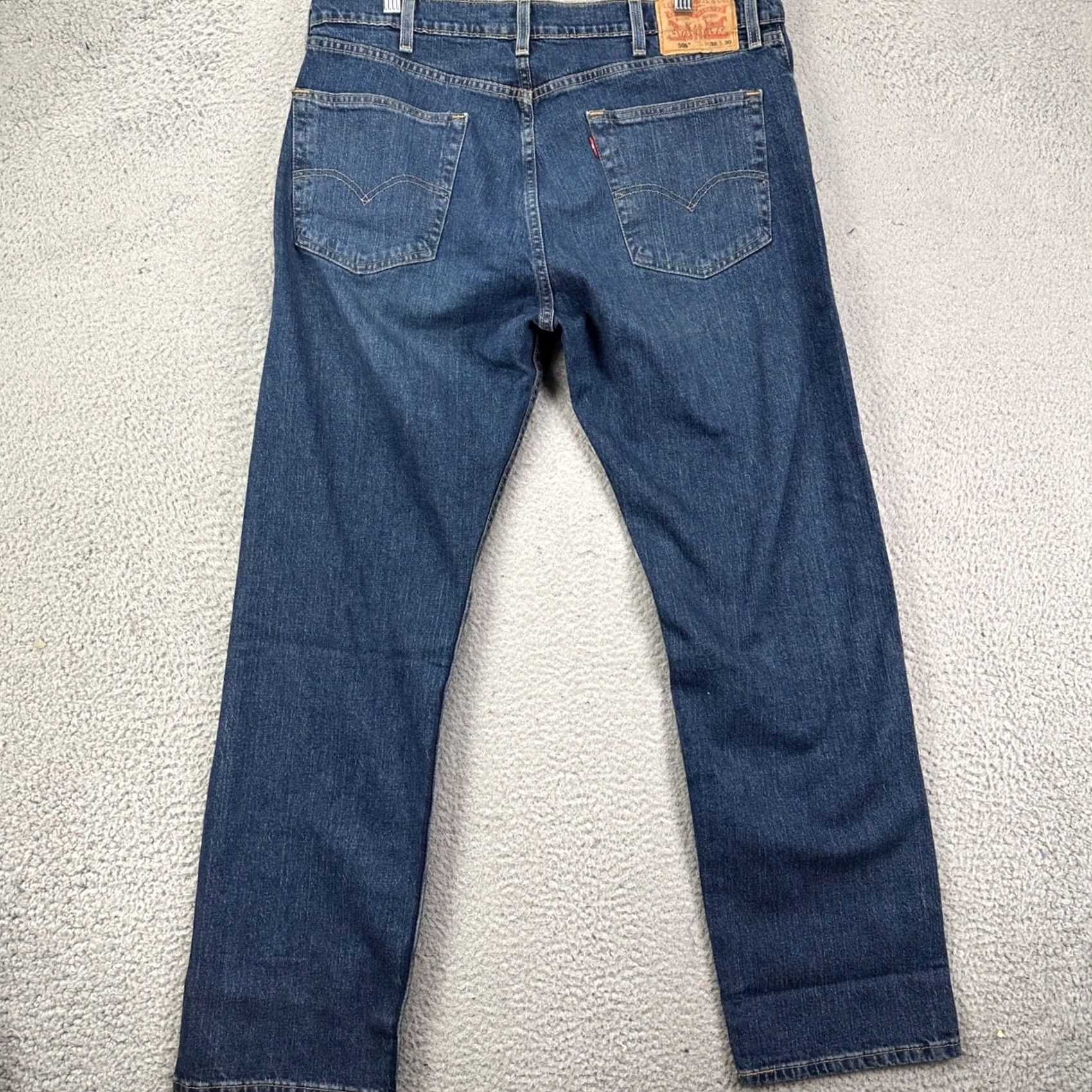 Levi's Levi's 505 Original Fit Jeans Straight Blue Mens 38X30 Regular - 5-Pocket Comfort Stretch Denim EUC Size US 38 / EU 54 - 2 Thumbnail