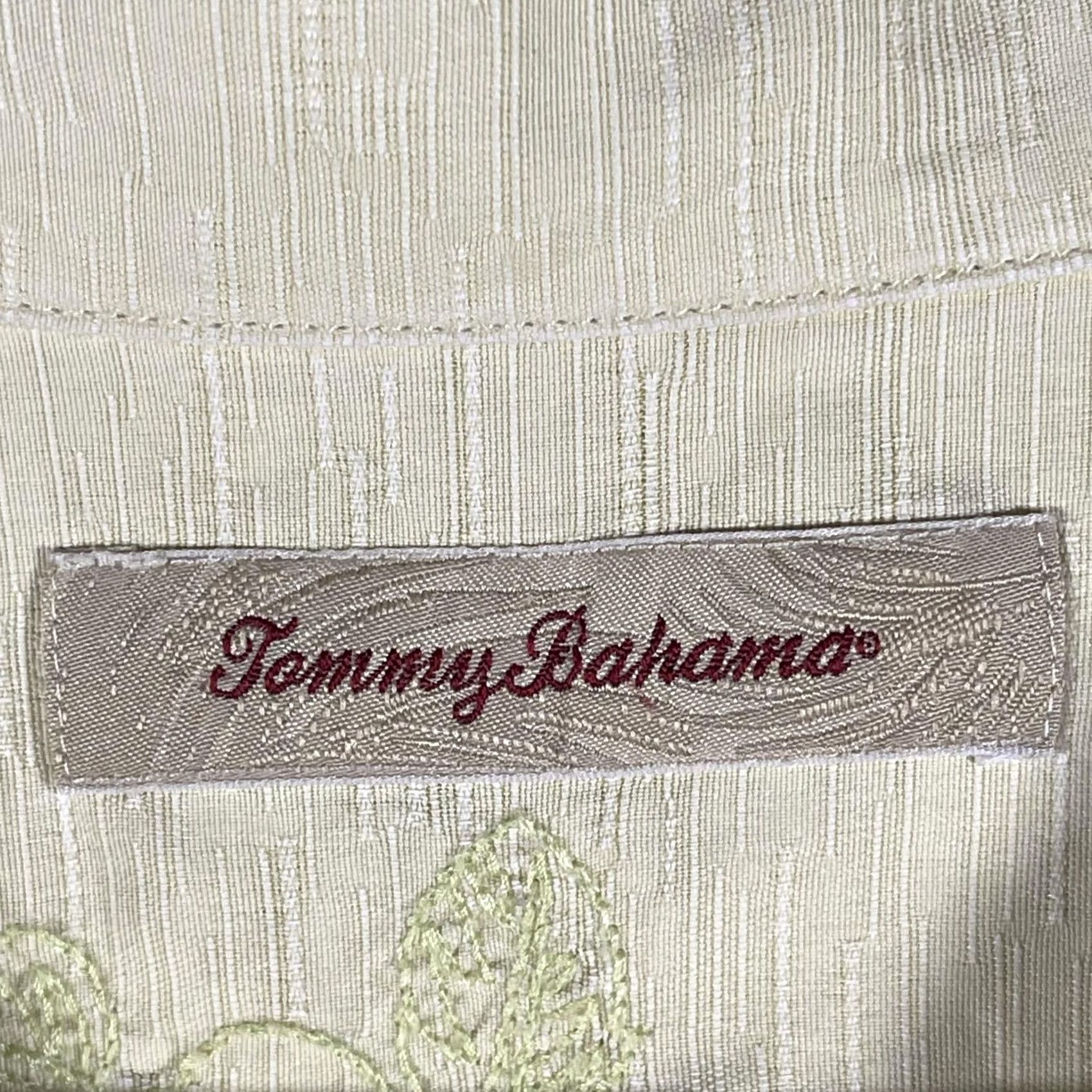 Tommy Bahama Tommy Bahama Mens XL White 100% Silk Floral Hawaiian Camp Button Up Shirt Size US XL / EU 56 / 4 - 4 Thumbnail
