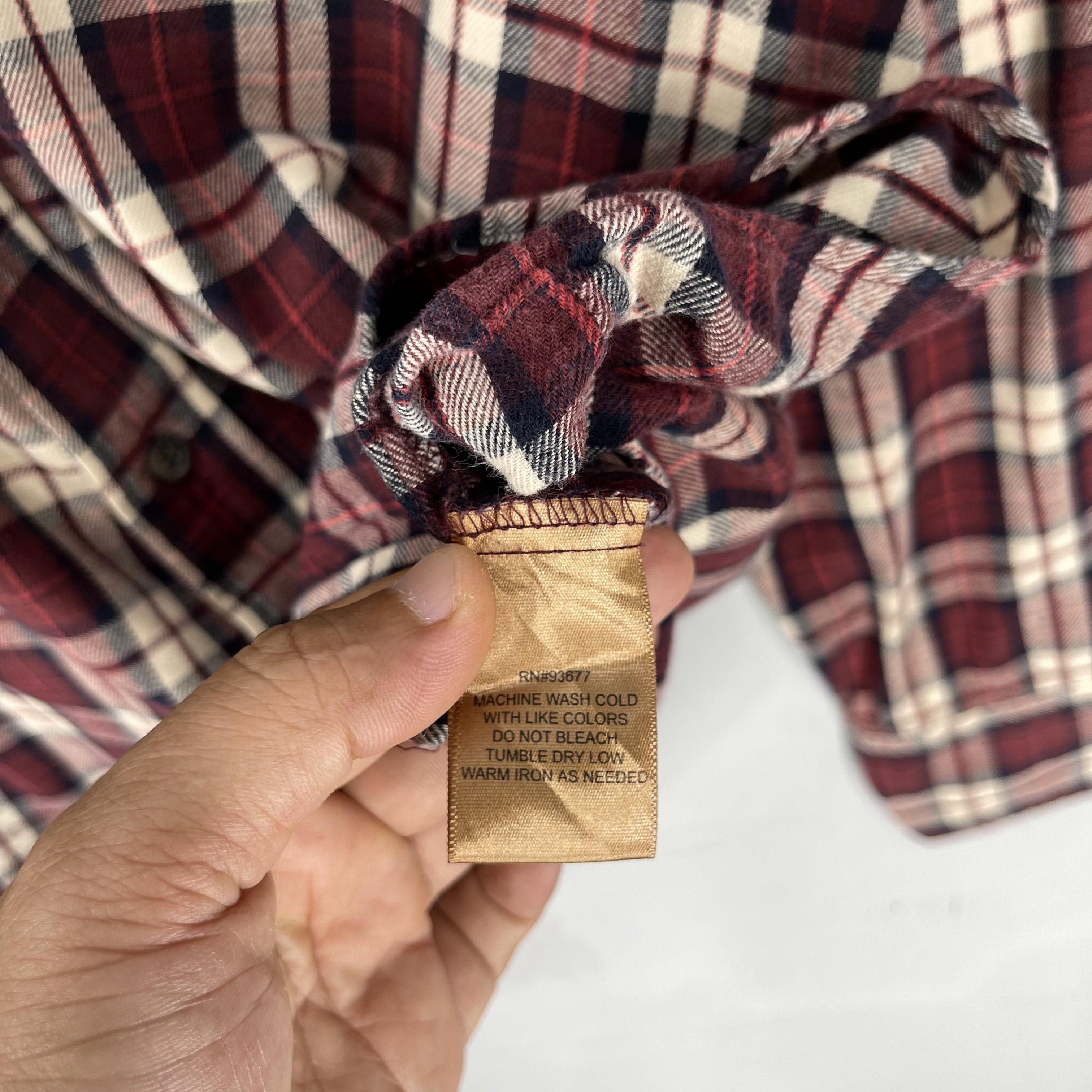 Flannel ST JOHN'S BAY Tartan Burgundy Checkered Flannel Button Up Size US L / EU 52-54 / 3 - 6 Thumbnail