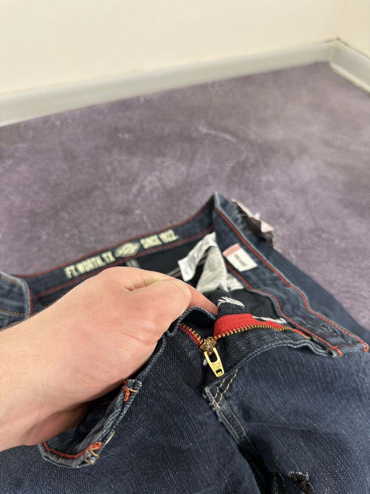 Dickies Vintage Dickies Flared Baggy USA Denim Opium Y2K Work Jeans Size 36" / US 14 / IT 50 - 17 Thumbnail