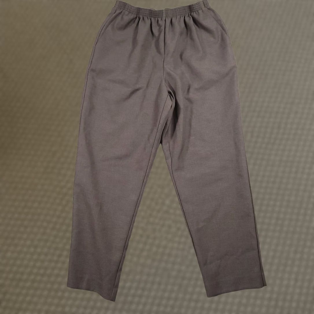 Vintage Alfred Dunner Pants Womens 14 Gray Elastic Waist Pull On Dress Pants Size 36" / US 14 / IT 50 - 1 Thumbnail
