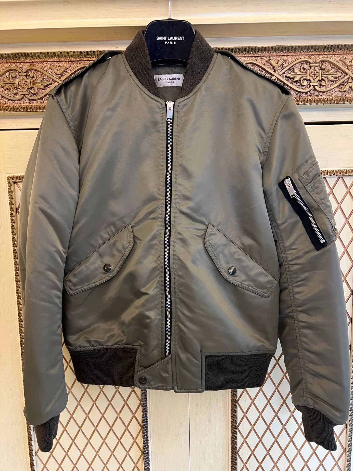 Saint Laurent Paris Saint Laurent Paris MA-1 Flight Jacket Size US S / EU 44-46 / 1 - 1 Thumbnail